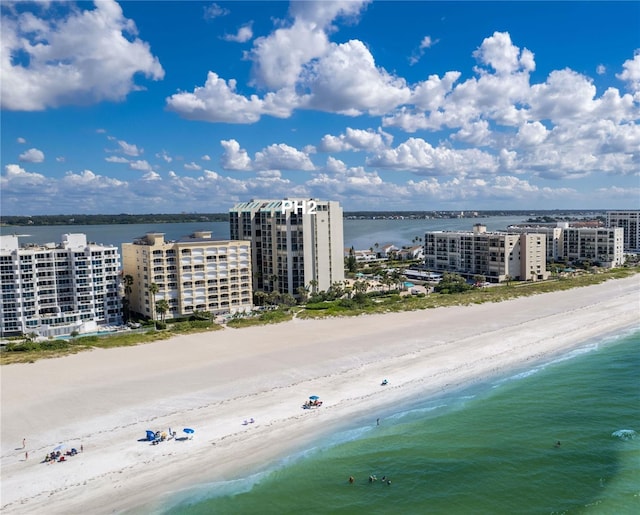 aerial view of unending shoreline