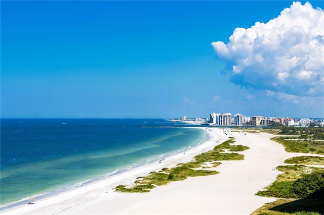 water view featuring local beach