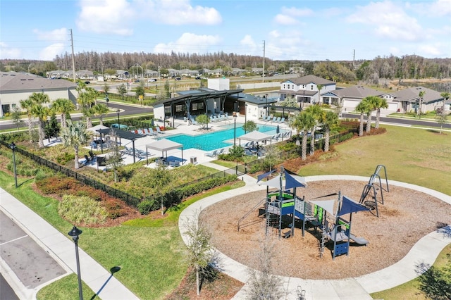 19398 Great Intention Way, Lutz, FL 33558 - bird's eye view featuring a residential view
