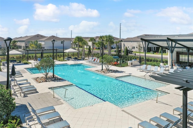 19398 Great Intention Way, Lutz, FL 33558 - community pool featuring a residential view and a patio