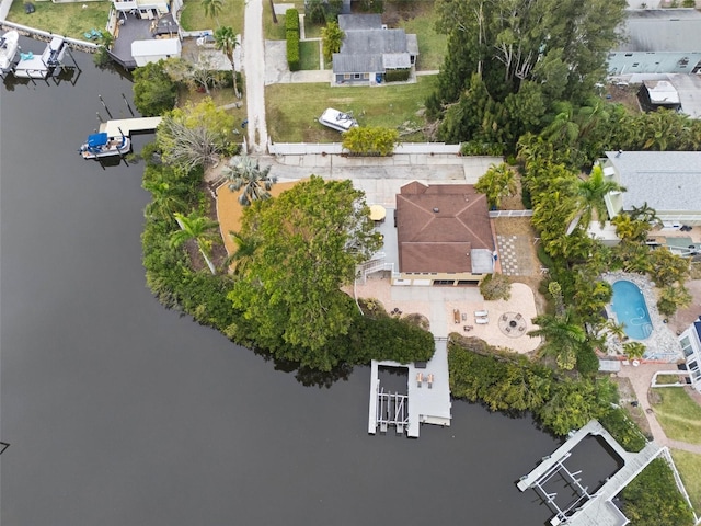 378 Tennessee Ave, Crystal Beach, FL 34681 - drone / aerial view featuring a water view