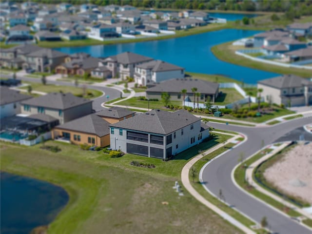 12808 Boggy Creek Dr, Riverview, FL 33579 - birds eye view of property with a residential view and a water view