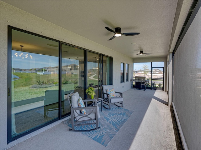12808 Boggy Creek Dr, Riverview, FL 33579 - view of patio with ceiling fan