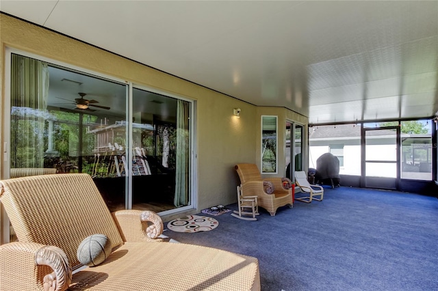 4250 Warwick Hills Dr, Wesley Chapel, FL 33543 - sunroom / solarium with a ceiling fan