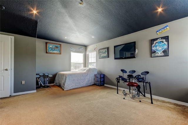 4250 Warwick Hills Dr, Wesley Chapel, FL 33543 - carpeted bedroom featuring baseboards and a textured ceiling