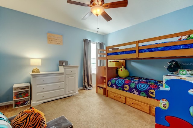 4250 Warwick Hills Dr, Wesley Chapel, FL 33543 - bedroom with carpet flooring, ceiling fan, and baseboards