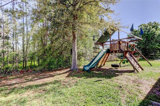 4250 Warwick Hills Dr, Wesley Chapel, FL 33543 - view of jungle gym with a lawn