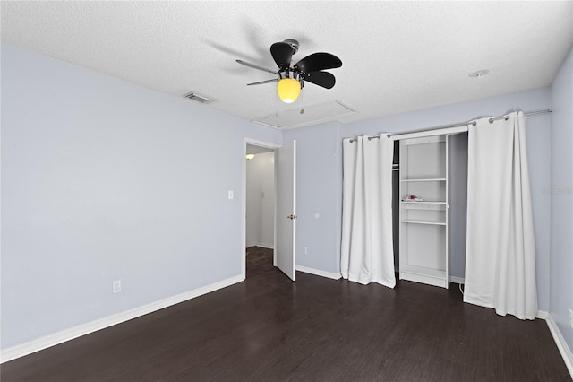 408 S Arrawana Ave Unit B4, Tampa, FL 33609 - unfurnished bedroom with wood finished floors, attic access, ceiling fan, and visible vents