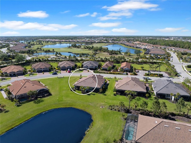 15635 Sacile Ln, Bradenton, FL 34211 - birds eye view of property featuring a residential view and a water view