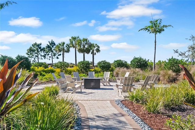 15635 Sacile Ln, Bradenton, FL 34211 - view of property's community featuring a patio and a fire pit