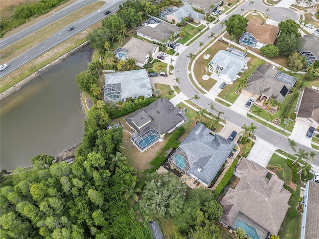 8833 Bel Meadow Way, Trinity, FL 34655 - bird's eye view with a residential view and a water view
