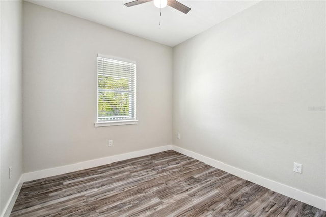 4559 Mitcher Rd, New Port Richey, FL 34652 - empty room featuring wood finished floors and ceiling fan