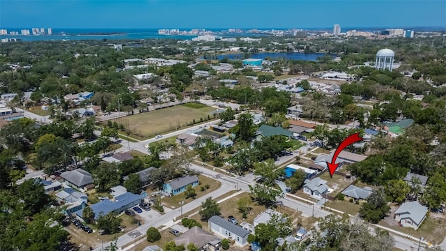 1138 Howard St, Clearwater, FL 33756 - drone / aerial view with a water view