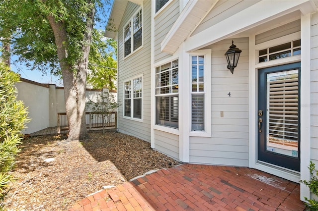 view of patio featuring fence