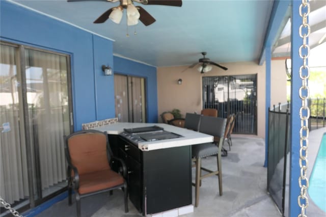 8609 Thimbleberry Ln, Tampa, FL 33635 - view of patio / terrace with ceiling fan