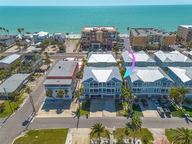 16306 1st St E, Redington Beach, FL 33708 - bird's eye view featuring a residential view and a water view