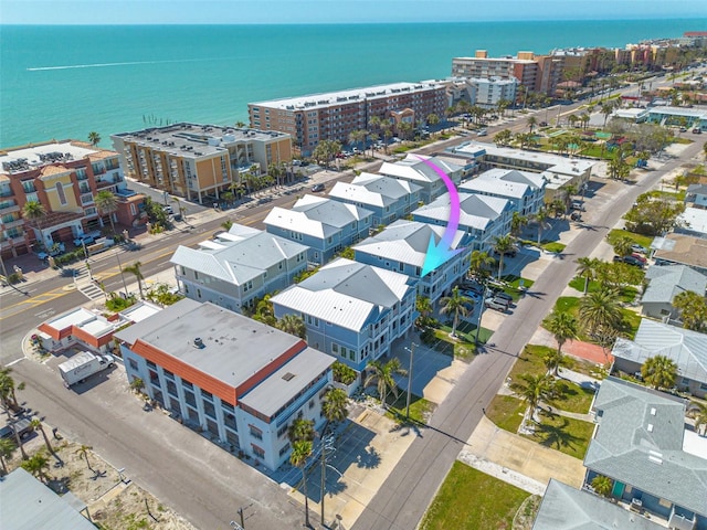 16306 1st St E, Redington Beach, FL 33708 - birds eye view of property with a water view and a view of city