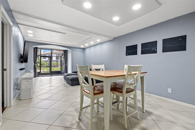 1998 Blue Hawk Ct Unit 1613, Clearwater, FL 33762 - dining space with light tile patterned floors, baseboards, and recessed lighting