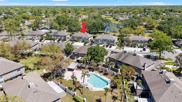 14019 Notreville Way, Tampa, FL 33624 - drone / aerial view with a residential view