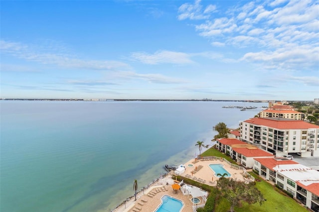 6265 Sun Blvd Unit 1201, Saint Petersburg, FL 33715 - bird's eye view featuring a water view