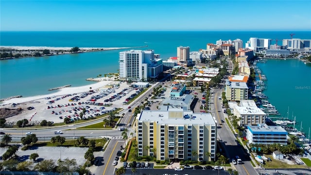 895 S Gulfview Blvd Unit 309, Clearwater Beach, FL 33767 - bird's eye view featuring a city view and a water view