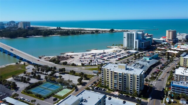 895 S Gulfview Blvd Unit 309, Clearwater Beach, FL 33767 - bird's eye view featuring a water view and a view of city