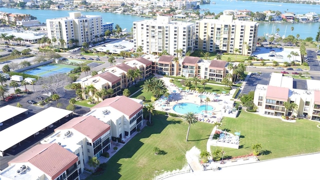 895 S Gulfview Blvd Unit 309, Clearwater Beach, FL 33767 - aerial view with a water view