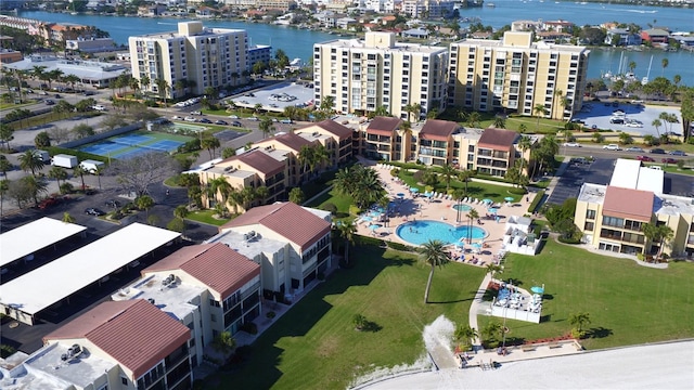 895 S Gulfview Blvd Unit 309, Clearwater Beach, FL 33767 - bird's eye view featuring a water view