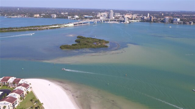 895 S Gulfview Blvd Unit 309, Clearwater Beach, FL 33767 - aerial view with a water view and a city view