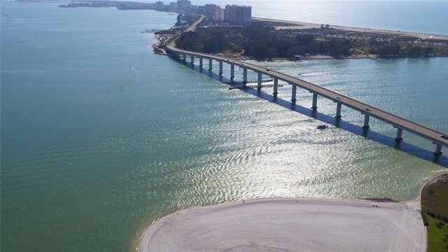 895 S Gulfview Blvd Unit 309, Clearwater Beach, FL 33767 - birds eye view of property featuring a water view