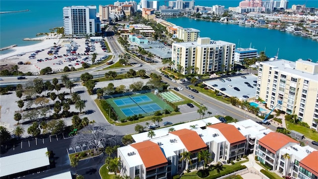 895 S Gulfview Blvd Unit 309, Clearwater Beach, FL 33767 - aerial view featuring a water view and a city view
