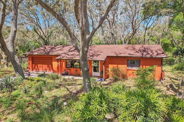 view of front of home with stucco siding