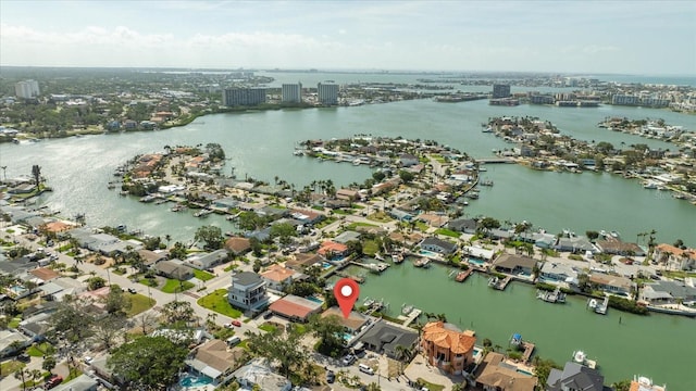 7912 3rd Ave S, Saint Petersburg, FL 33707 - aerial view of property's location featuring a large body of water and a marina