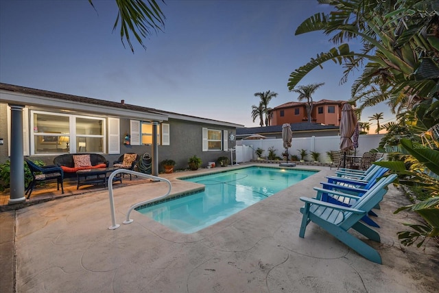 7912 3rd Ave S, Saint Petersburg, FL 33707 - view of pool featuring a patio, a fenced backyard, and outdoor lounge area