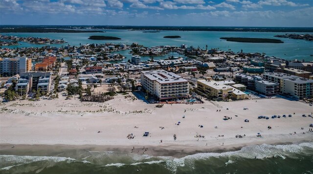 13000 Gulf Blvd Unit 109, Madeira Beach, FL 33708 - aerial view with a view of the beach and a water view