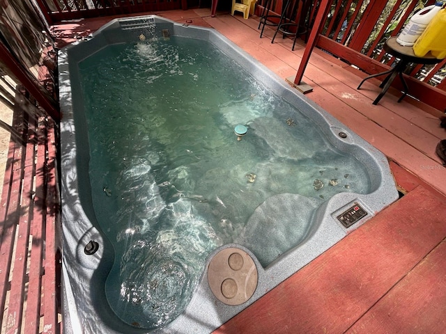 14633 Sassandra Dr, Odessa, FL 33556 - view of swimming pool featuring a deck and hot tub deck surround