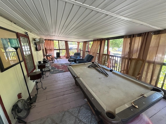 14633 Sassandra Dr, Odessa, FL 33556 - sunroom / solarium featuring hardwood / wood-style floors and pool table