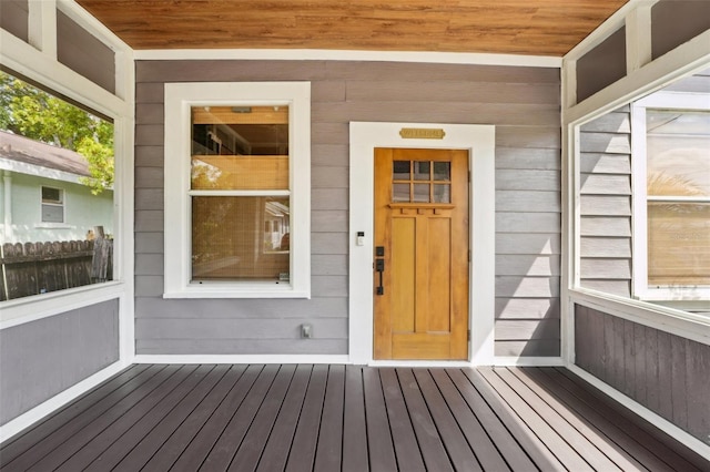 view of doorway to property