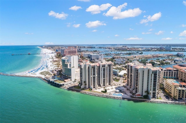 440 S Gulfview Blvd Unit 1701, Clearwater Beach, FL 33767 - bird's eye view with a water view and a city view