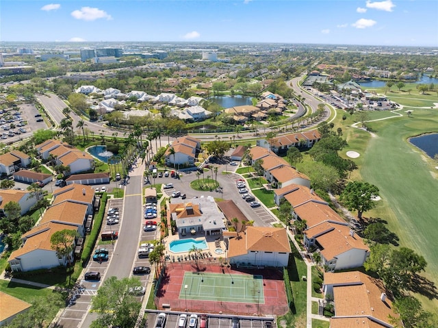 1901 Oyster Catcher Ln Unit 823, Clearwater, FL 33762 - bird's eye view with golf course view and a water view