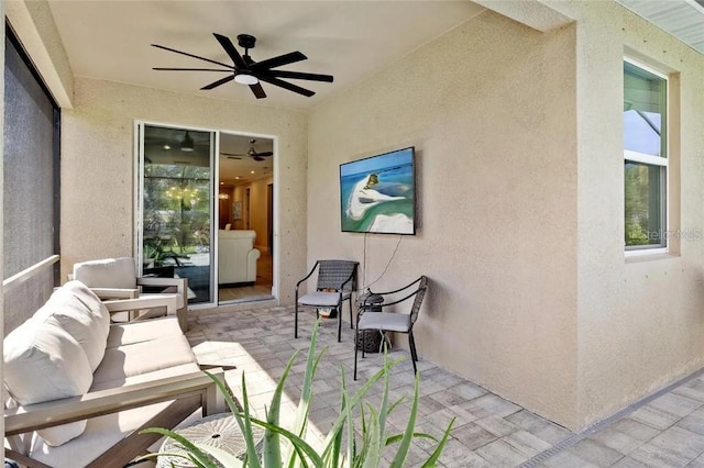 20647 Ovid Ln, Venice, FL 34293 - view of patio with a ceiling fan