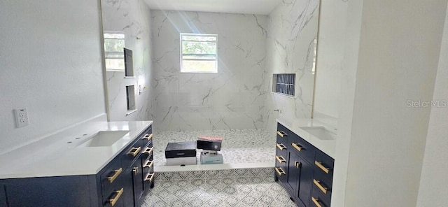 745 31st Ave N, Saint Petersburg, FL 33704 - full bath featuring vanity and a marble finish shower