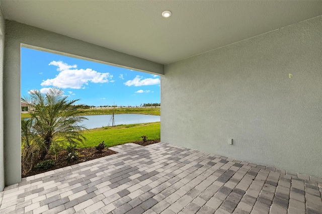 17800 Solstice Ave, Venice, FL 34293 - view of patio / terrace with a water view