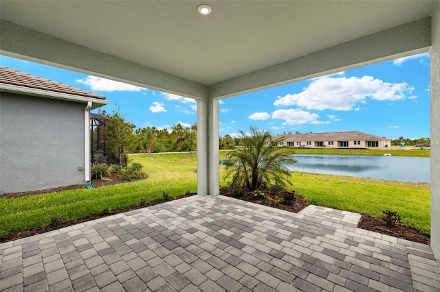 17800 Solstice Ave, Venice, FL 34293 - view of patio featuring a water view