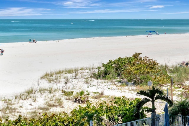 1350 Gulf Blvd Unit 301, Clearwater Beach, FL 33767 - view of water feature with a beach view and fence