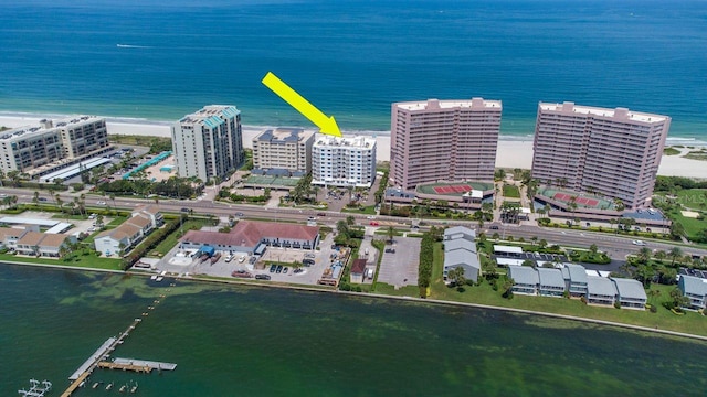 1350 Gulf Blvd Unit 301, Clearwater Beach, FL 33767 - aerial view with a water view
