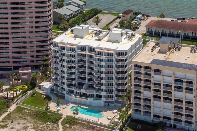 1350 Gulf Blvd Unit 301, Clearwater Beach, FL 33767 - bird's eye view with a water view