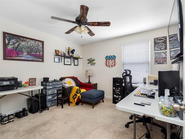 5946 81st Ave N, Pinellas Park, FL 33781 - carpeted office with a ceiling fan