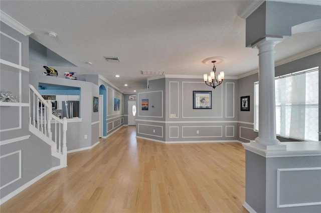 2510 Cross More St, Valrico, FL 33594 - interior space featuring ornate columns, a decorative wall, and visible vents
