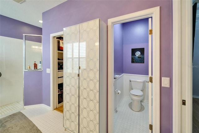 2510 Cross More St, Valrico, FL 33594 - full bath with visible vents, a walk in shower, a spacious closet, and toilet